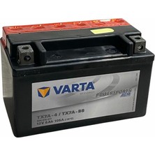 Varta 12V 6 Ah Motosiklet Aküsü Agm 105 A (En) (150*85*94) (TX7A-4) (TX7A-BS) (YTX7A-BS) (Ters)