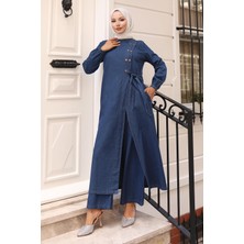 Çıtçıt Detaylı Kot Takım Koyu Mavi 19262