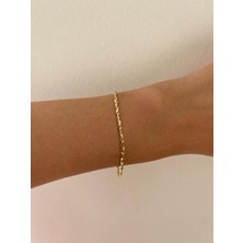 Xuping Minimal Kıvrımlı Gold Bileklik