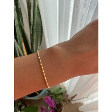Xuping Minimal Kıvrımlı Gold Bileklik