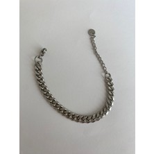 Çelik Zincir Model Silver Bileklik