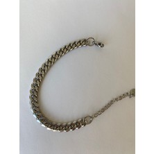 Çelik Zincir Model Silver Bileklik