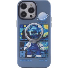 iPhone 12 Pro Max Kılıf Prada Desenli Kapak - Prada Mavi - 1