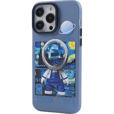 iPhone 12 Pro Max Kılıf Prada Desenli Kapak - Prada Mavi - 1