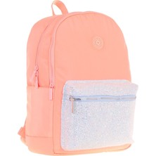 Kaukko Bright Kız Çocuk Taşlı Somon Üç Bölmeli Okul Çantası - K1810