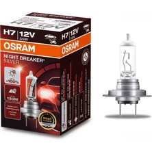 Osram 12V H7 Ampul 55W +%100 Fazla Işık Nıght Breaker Sılver (1 Ad)