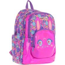 Kaukko Kids Tavşan Şekilli Kız Çocuk Dört Gözlü Okul Çantası - L5220