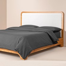 %100 Pamuk Percale Nevresim Seti 260X240 cm Antrasit - Pure Serisi