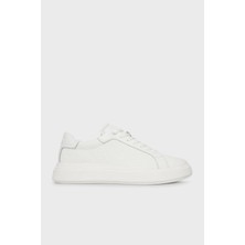 Calvin Klein Deri Logolu Kalın Taban Sneaker Ayakkabı HM0HM019700K4 Erkek Ayakkabı HM0HM01970 0k4