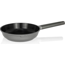 15016 - 3 Parça, Indüksiyonlu Ocak Uyumlu, Döküm, Seramik, ( 20 - 24 - 28 cm ) Tava Seti Siyah