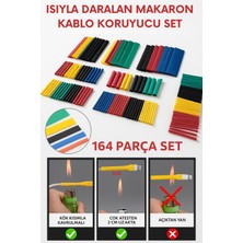 164 Parça Set Isıyla Daralan Makaron Kablo Koruyucu Kılıf