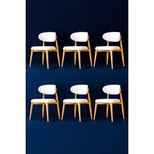 Kaktüs Avm Polo Ahşap Sandalye 6 Adet Ahşap Mutfak Sandalyesi Salon Sandalyesi Yemek Masası Sandalyesi