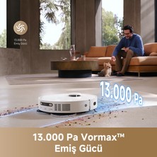 D20 Ultra Robot Süpürge Beyaz, 13,000PA Emiş Gücü, Duoscrub™ Paspaslama Sistemi