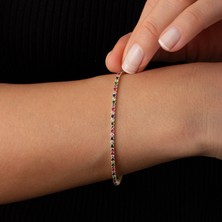 Luminis Jewell 14 Ayar Altın Renkli Taşlı Bileklik
