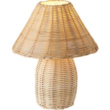 Sollın Rattan Hasır Abajur Masa Lambası