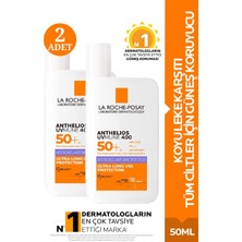 Asfstore La Roche Posay Anthelios Uvmune 400 Anti-Dark Spots Fluid SPF50+ Melasyl Içeren Güneş Kremi 50 ml 2 Adet