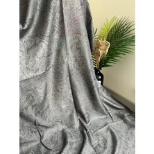 Vavscarfs Hint Desen Pamuk Soft Şal Füme-Beyaz