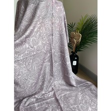 Vavscarfs Hint Desen Pamuk Soft Şal Siyah-Pudra