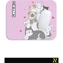 Nilizma İ Harfli Sevimli Hayvanlar Desenli Ergonomik Mouse Pad - 23 cm x 19 cm - Kaymaz Taban Ev ve Ofis Kullanımı Fare Altlığı Mousepad