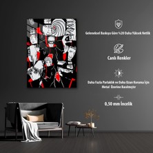 Naruto Akatsuki Karakterleri Temalı Hd Metal Tablo Poster