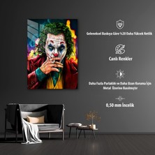 Joker Temalı Renkli Hd Metal Tablo Poster