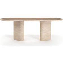 Elba Traverten Yemek Masası - Standart (90CMX190CMX75CM)