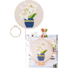 Hepohep Buffer Nakış Kitleri Kasnaklı 13.5 x 18.8 cm Zambak