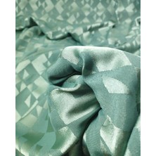 Yeşil Renkte Dokumasından Desenli Dokuma En: 145