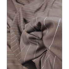 Kahve Üzeri Krem Enine Çizgili Aerobin (En  150 cm x Boy  245 Cm)