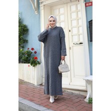 Kadın Örgülü Triko Tesettür Elbise