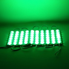 10 Adet 5 Watt Yeşil Işık IP65 Modül Led, 10 Adet Magnetli, Çok Kaliteli Yeşil Işık Modül LED