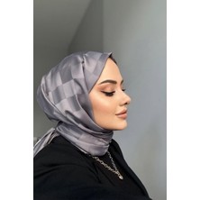 Vavscarfs Dama Desen Pamuk Jakar Şal Antrasit