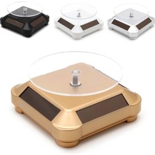 360 Derece Güneş Enerjili Gold Renk Vitrin Standı