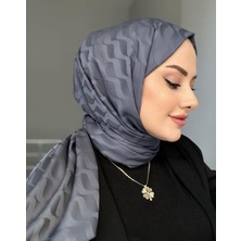 Vavscarfs Su Yolu Pamuk Jakar Şal Antrasit