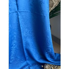 Vavscarfs Sarmaşık Etnik Desen Pamuk Jakar Şal Indigo