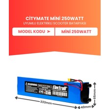 Electroll Citymate Mini 250watt Batarya 24v (YÜKSEK KAPASİTE) 5200mah Pil Elektrikli Scooter Bataryası Değişim