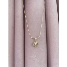 Xuping Jewelry 14 Ayar Altın Kaplama Zirkon Taşlı Çiçek Kolye