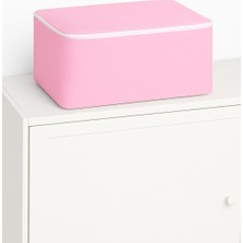 Bamer Home Tekstil 4’lü Büyük Boy Hurç Seti 95x43x40cm - Yorgan Battaniye Saklama - Fermuarlı Kumaş Hurç (Pembe)