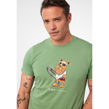 Francisco Erkek Regular Fit Köpek Baskılı T-Shirt