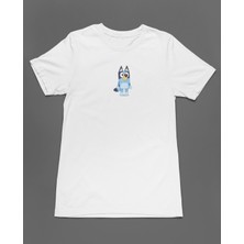 Bumeta Bluey Sevimli Köpek Kardeşler Bluey Unisex Tişört T-Shirt