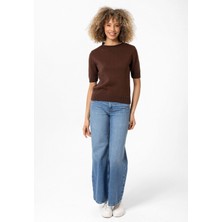 Felina Kadın Slim Fit Triko T-Shirt