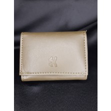 Haki Kadın Cüzdanı - Fermuarlı ve Düğmeli Kartlık Model