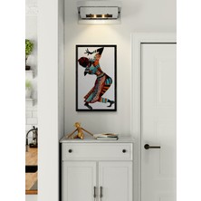 Soi Craft Çerçeveli Tablo Dekoratif Afrika Dansçısı Etnik Desenli