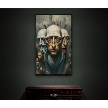 Soi Craft Çerçeveli Tablo Dramatik Portre Sürreal Sanat