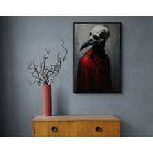 Soi Craft Çerçeveli Tablo Gotik Tarz Kuzgun Kafatası