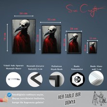 Soi Craft Çerçeveli Tablo Gotik Tarz Kuzgun Kafatası