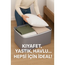 Bamer Home Tekstil Kumaş Hurç 65x40cm - Yastık Kıyafet Saklama - Fermuarlı