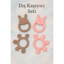 CKM Silikon Elite 2li Diş Kaşıyıcı Seti Tavşan Model Eğlenceli Tasarım ile Çocukların Motor Becerilerini Geliştirir