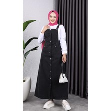 Kadın Kar Yıkamalı Kot Salopet