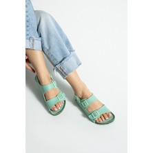 Pantofole Çift Tokalı Sandalet